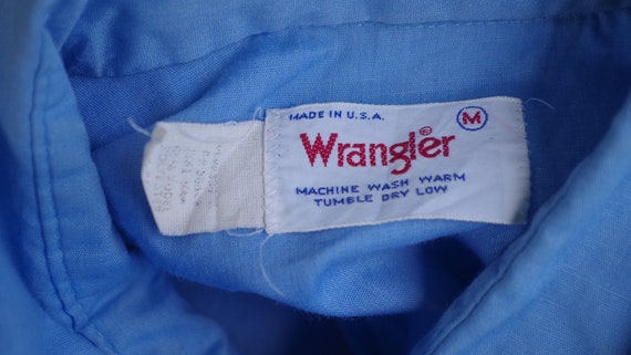 Vintage 70s 80s Wrangler pearl snap Westren Shirt… - image 6