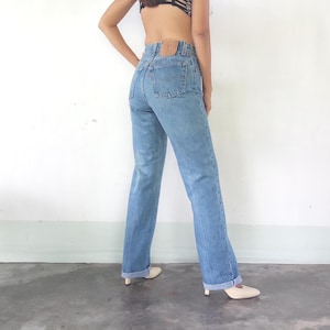 Vintage 70s Levis 501 Jeans W26 L31: Faded Denim, Made in USA