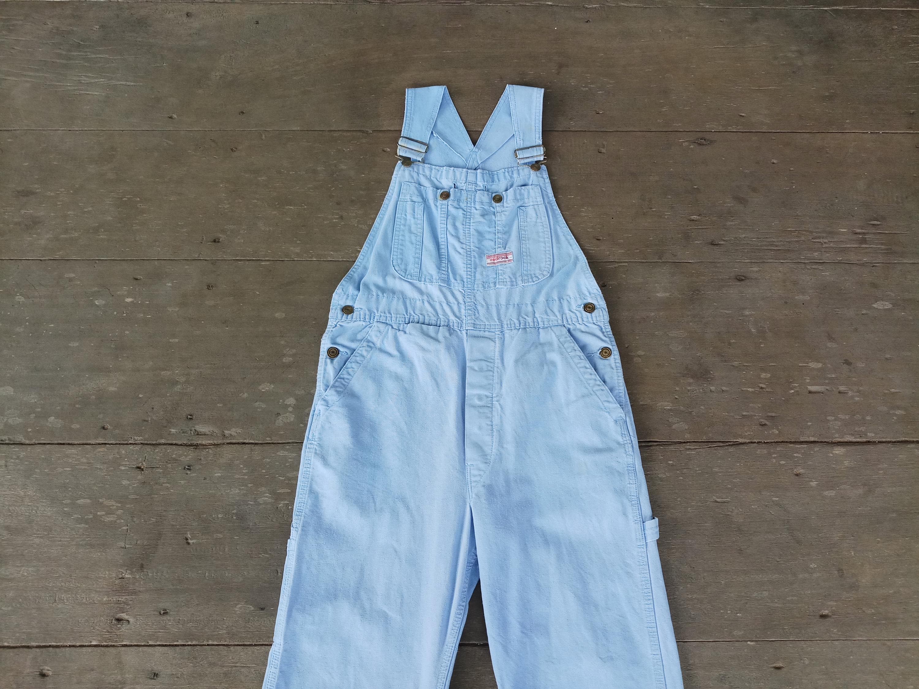 Vintage 70s Red Rock Overalls Size S Waist up W32 L32 :USA Made