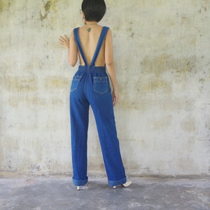 Rare ,Beautiful ,Vintage 60s70s Zipper front SOB Shades of Blue Overalls W24 W25 W26 ,scovil zipper ,Overalls Bib,cool,hipster,sexsy , USA image 10