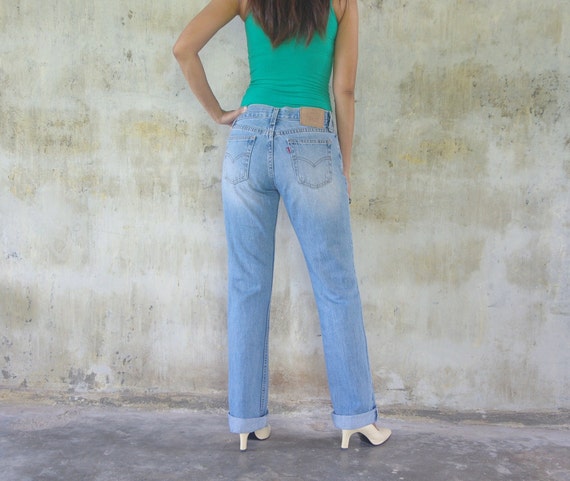 Beautiful ,Faded jeans, Vintage levis 505 - 507 s… - image 8