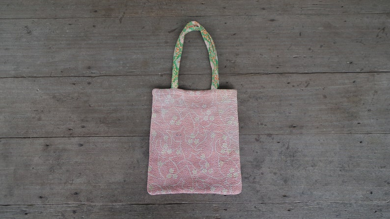 Boro tote bag,vintage hand stitched boro tote bag , japanese fabric,patchwork,tote bag,handmade tote, japan made image 3