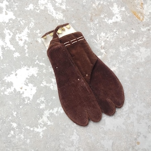 Vintage ,Japanese Brown Tabi socks,slipers,socks for kimono,geta,samurai,socks,tabi,Size 23 cm , japan made