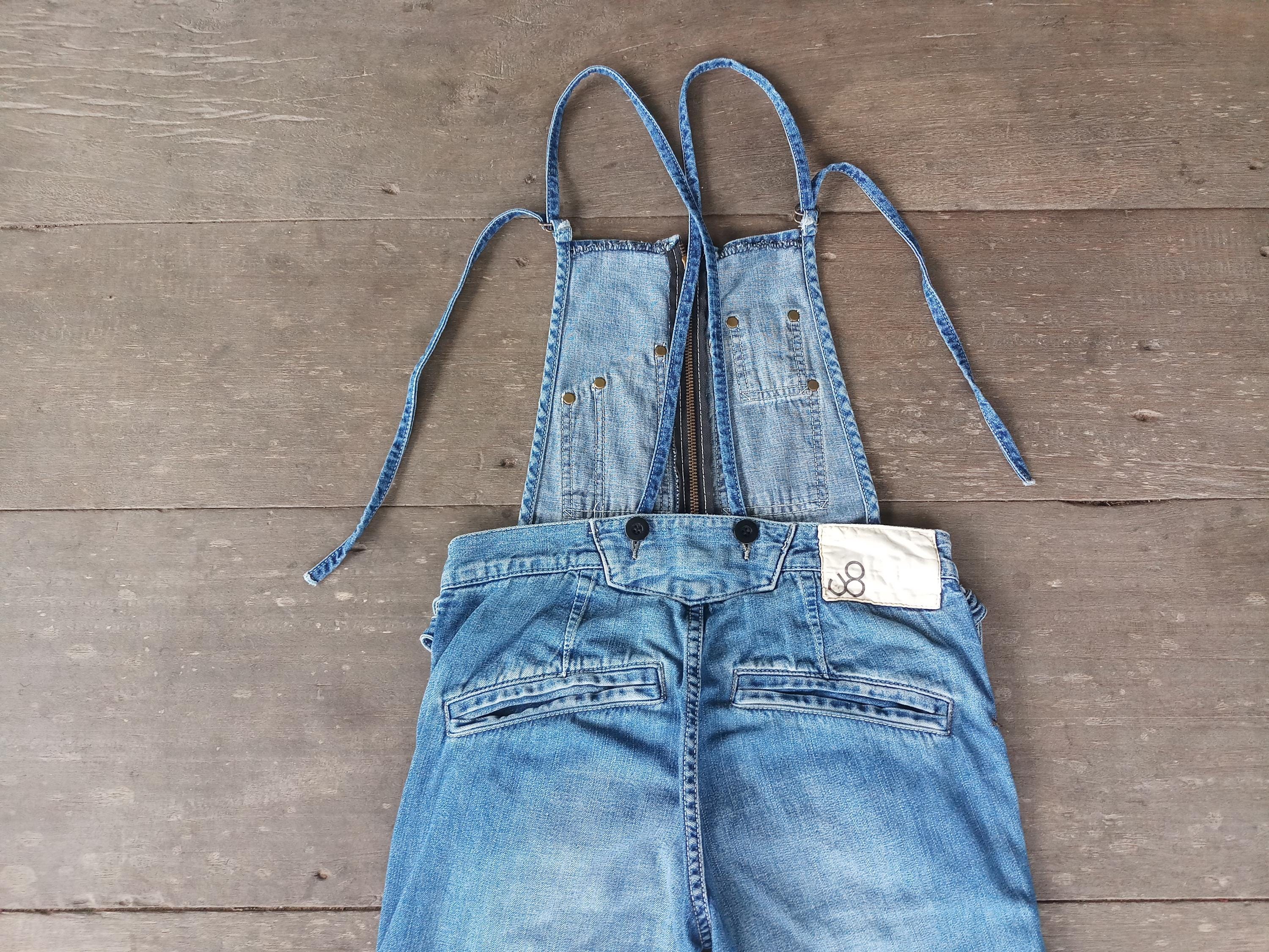 Zipper Front Johnbull Overalls W26 W27 L33 ,overalls Boot Cut
