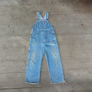 wyblakły, Vintage Dickies Overalls W35 -W37 L 28.5, Kombinezon denim