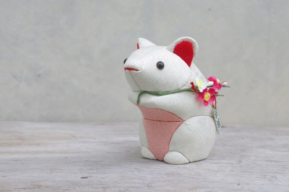 木目込みねずみ人形：銀鈴、日本の動物装飾 - Etsy 日本
