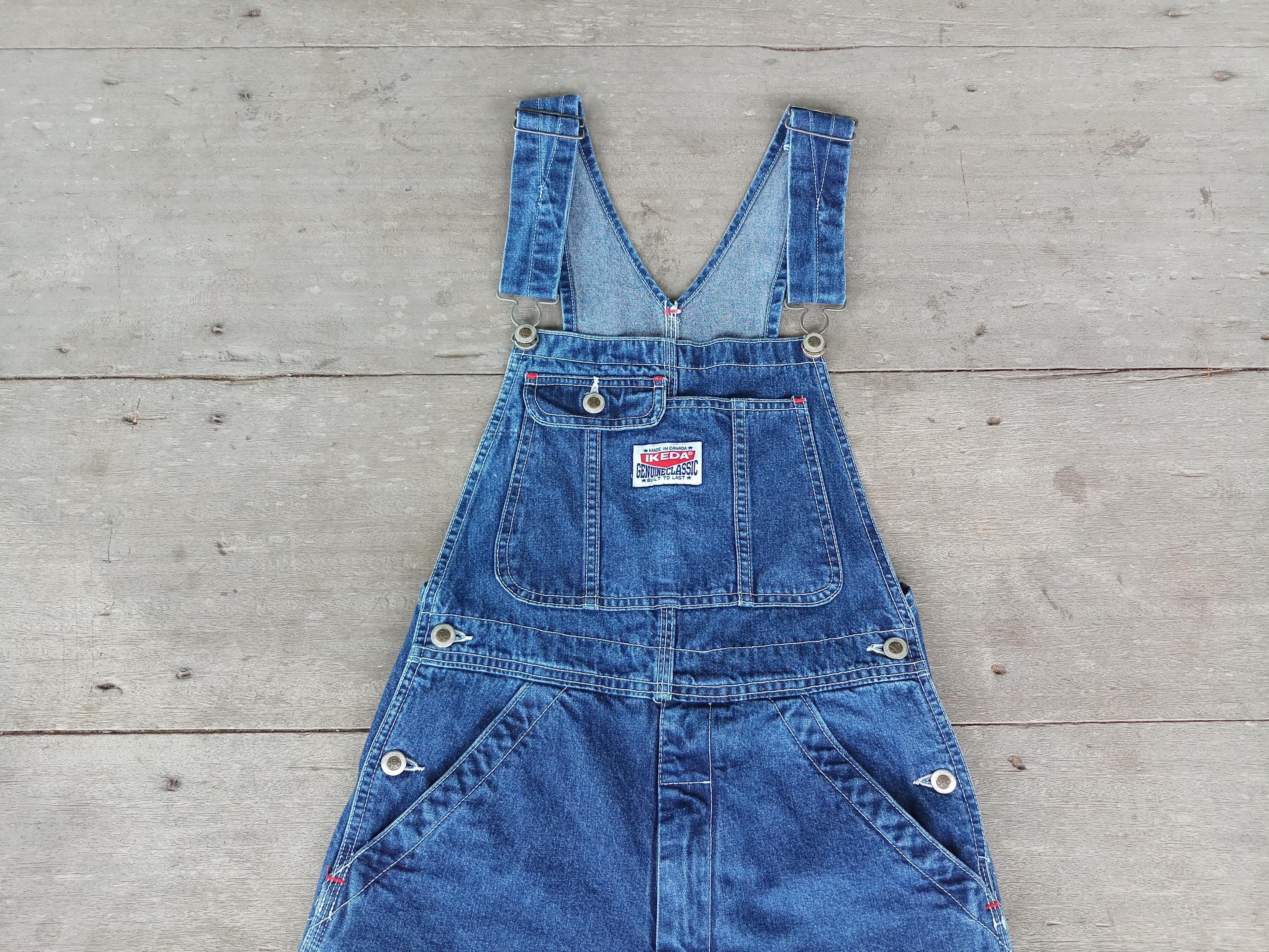 made in  Vintageオーバーオール Vintage Ikeda Denim Overalls XS W29: Cut off Bib Overalls - Etsy