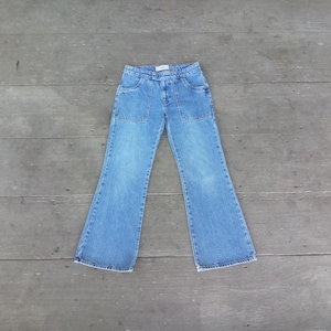 Perfect ,Vintage 90s  Gap Flare denim size 0 W25- W26  L27 , low rise W28 ,cool,retro ,hipster