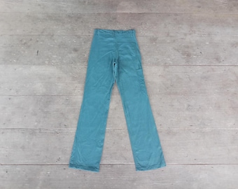 Vintage 80s European Work Pants : Green Cotton Workwear, W28 L33