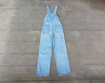 Distressed ,vintage LEE Overalls Size S Waist up W32 L30
