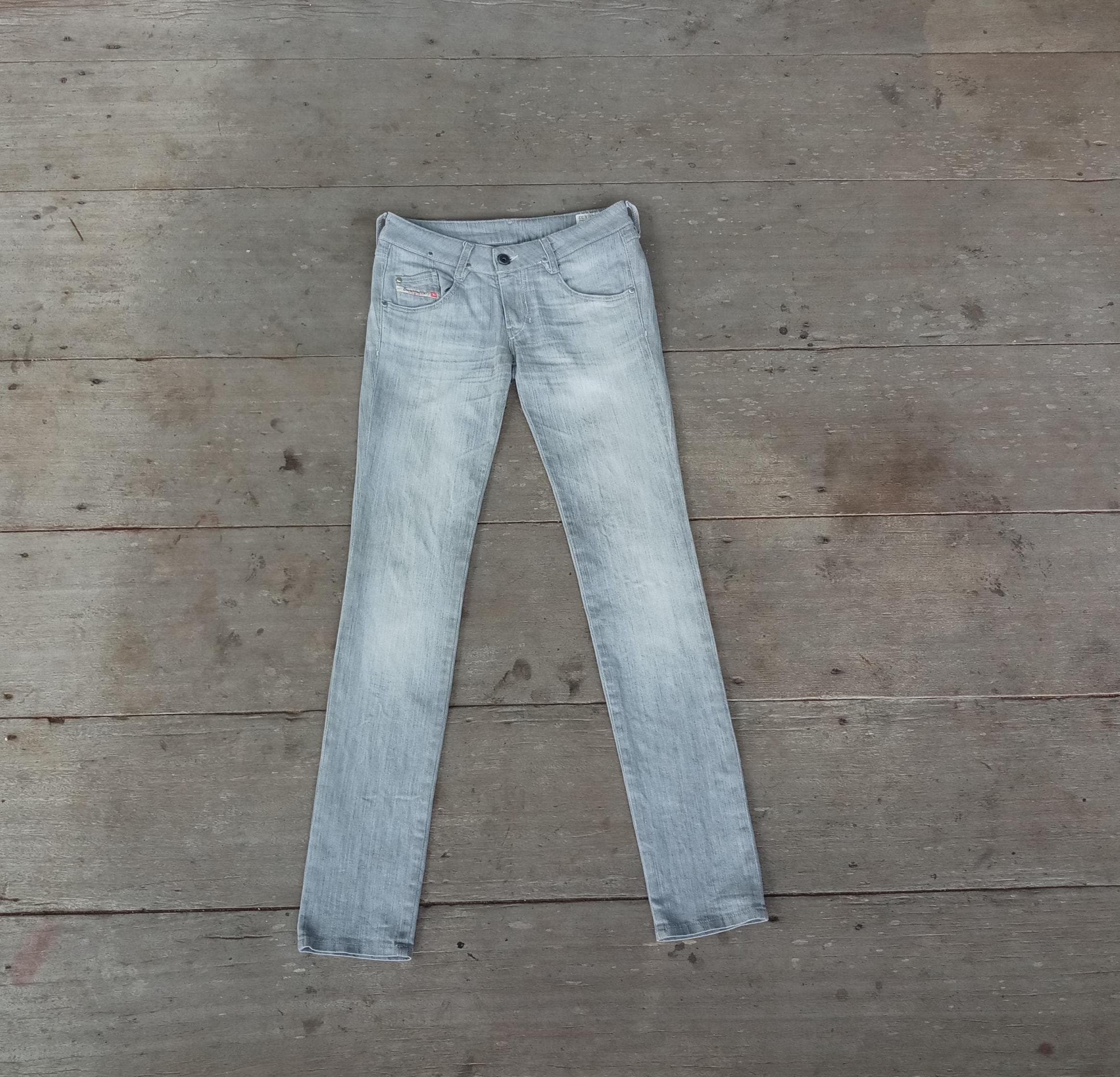 Vintage Y2K Diesel Low Rise Gray Jeans - Slim Fit Denim - Etsy