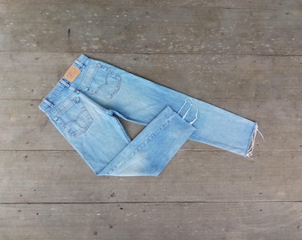 Vintage 80er Jahre Levi's 505 0217 Cropped Jeans: USA Made, W29 L28