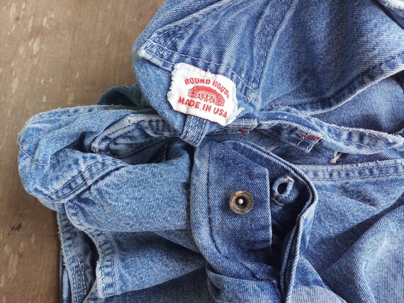 Vintage Round House Overalls: 1950s-60s Denim Bib, XS-S W29 - Etsy