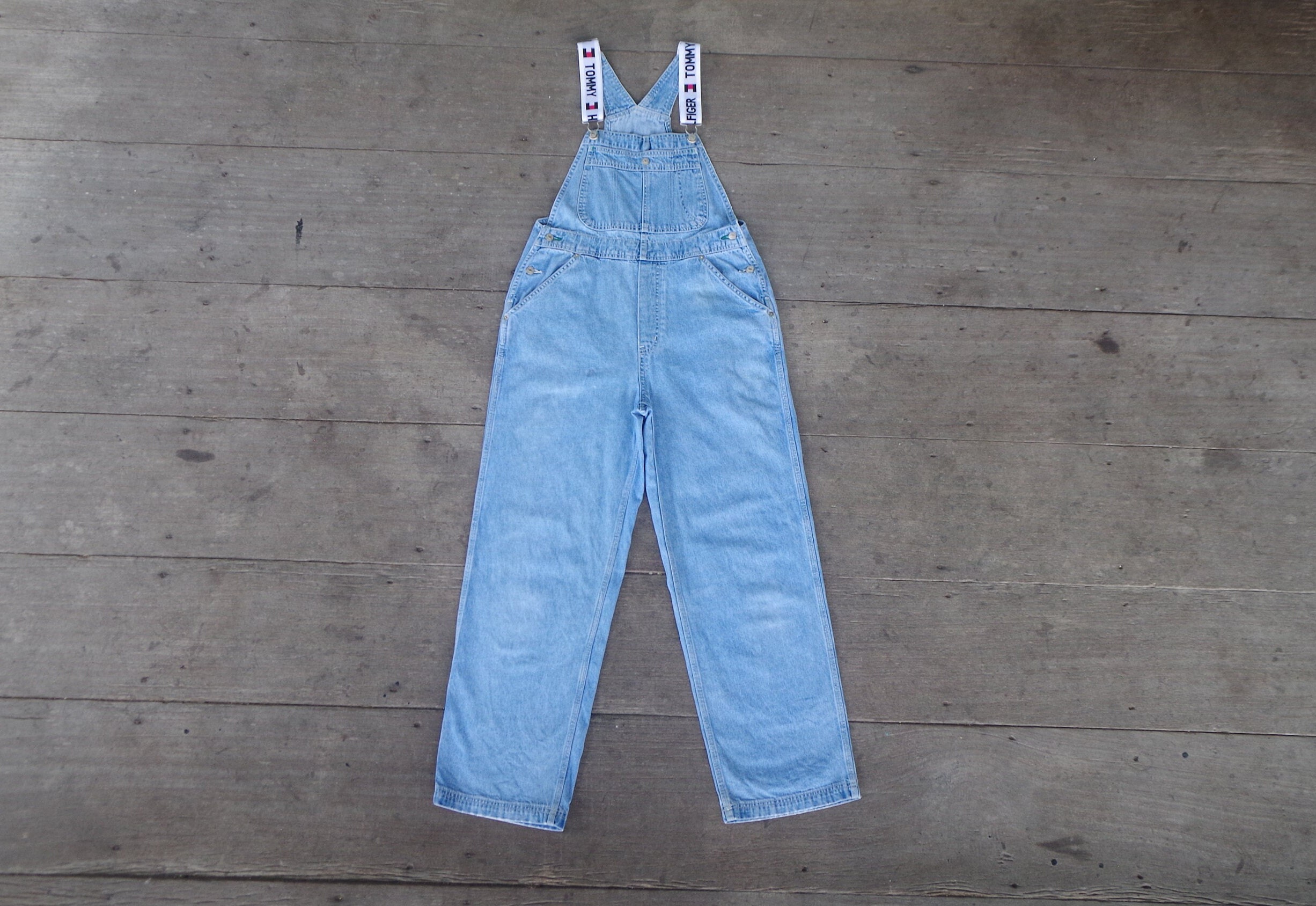 Tommy Hilfiger VTG Jeans Tommy Girl Cotton Denim Overalls Painters Loop  Size XS Blue - $30 - From Emilia