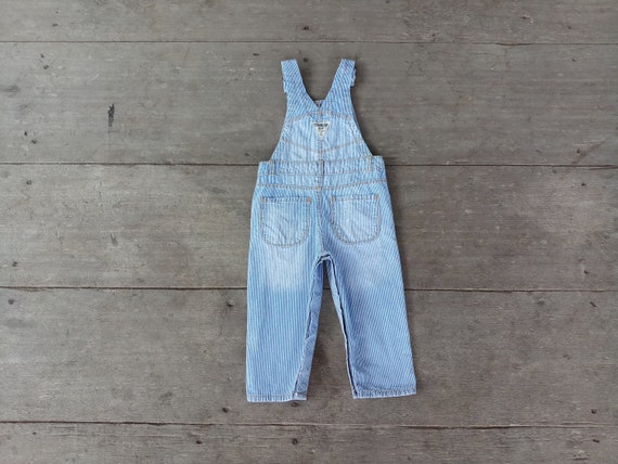 Vintage Kids OshKosh hickory denim overalls size … - image 2