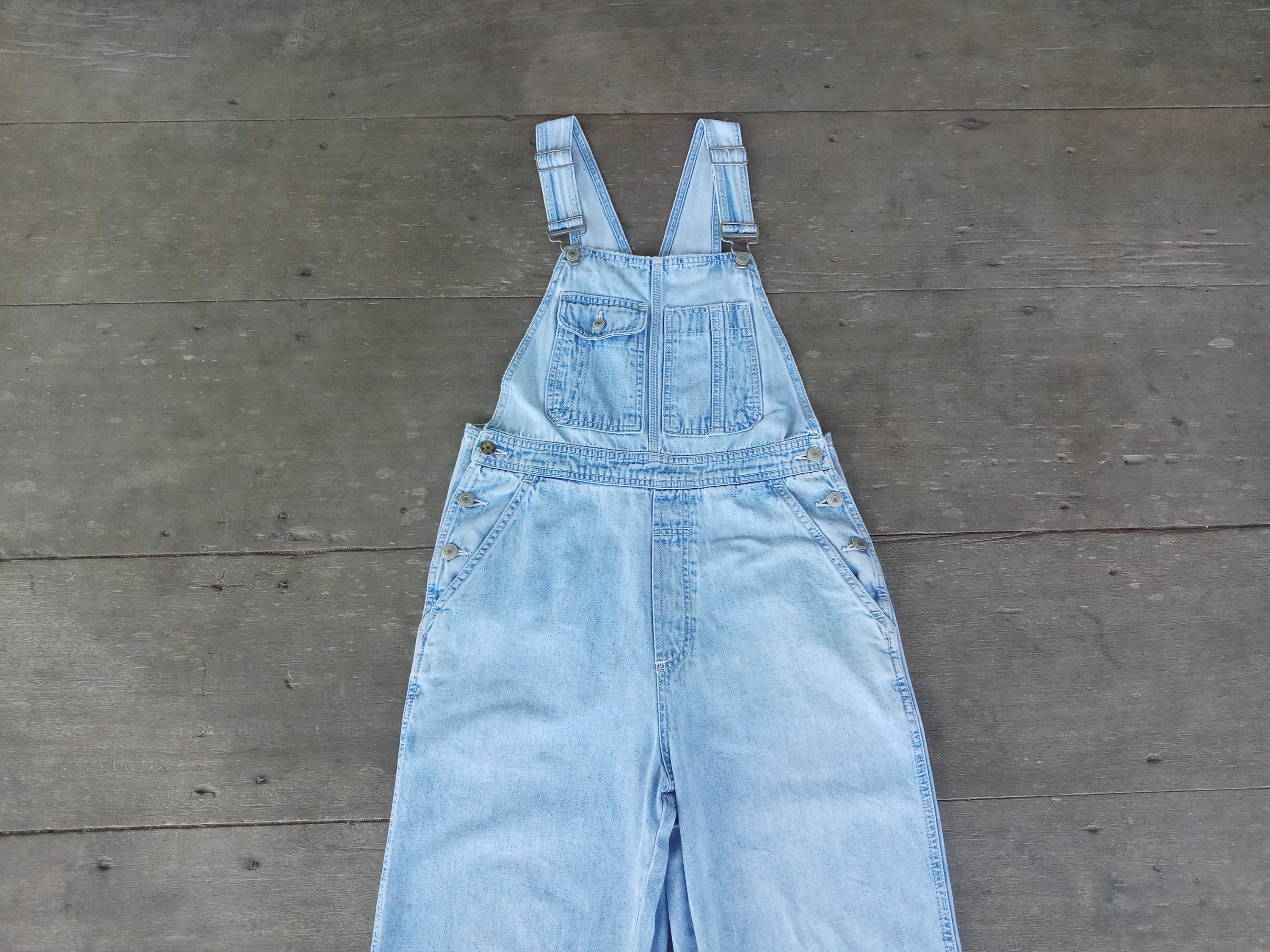 L’Appartement/Denim OVER ALL/34 Vintage 90s Faded Denim Overalls: Gap XS (W31 L27.5) Bib Overalls