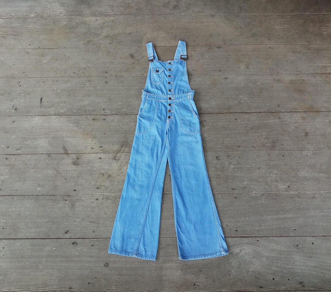 Vintage 70s Hang Ten Bell Bottom Overalls - Size S - Etsy