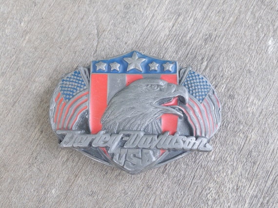 Vintage 1980 Buckle for Belt Harley Davidson ,eagle ,made in  display picture 2