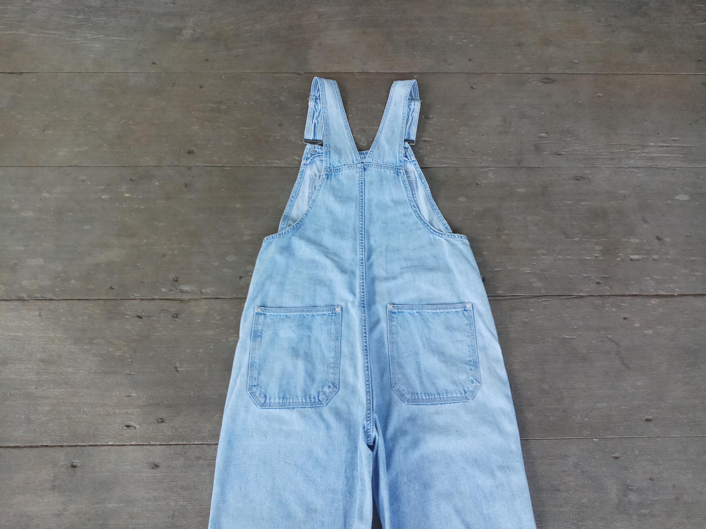 Vintage 90s Faded Denim Overalls: Gap XS (W31 L27.5) Bib Overalls