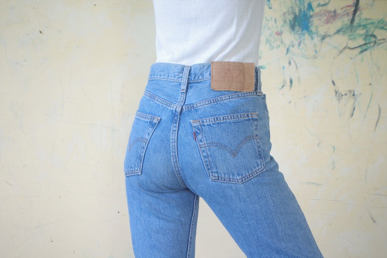 Perfect,faded Jeans Vintage Levis 501 Blue Jeans W26 W27 L34,cool Jeans ...