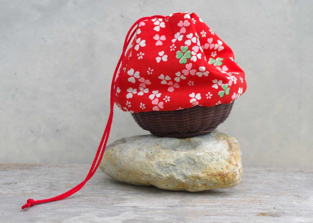 Vintage Bag Japan,kinchaku Bag Basket Handbag,vintage Japanese,cloth