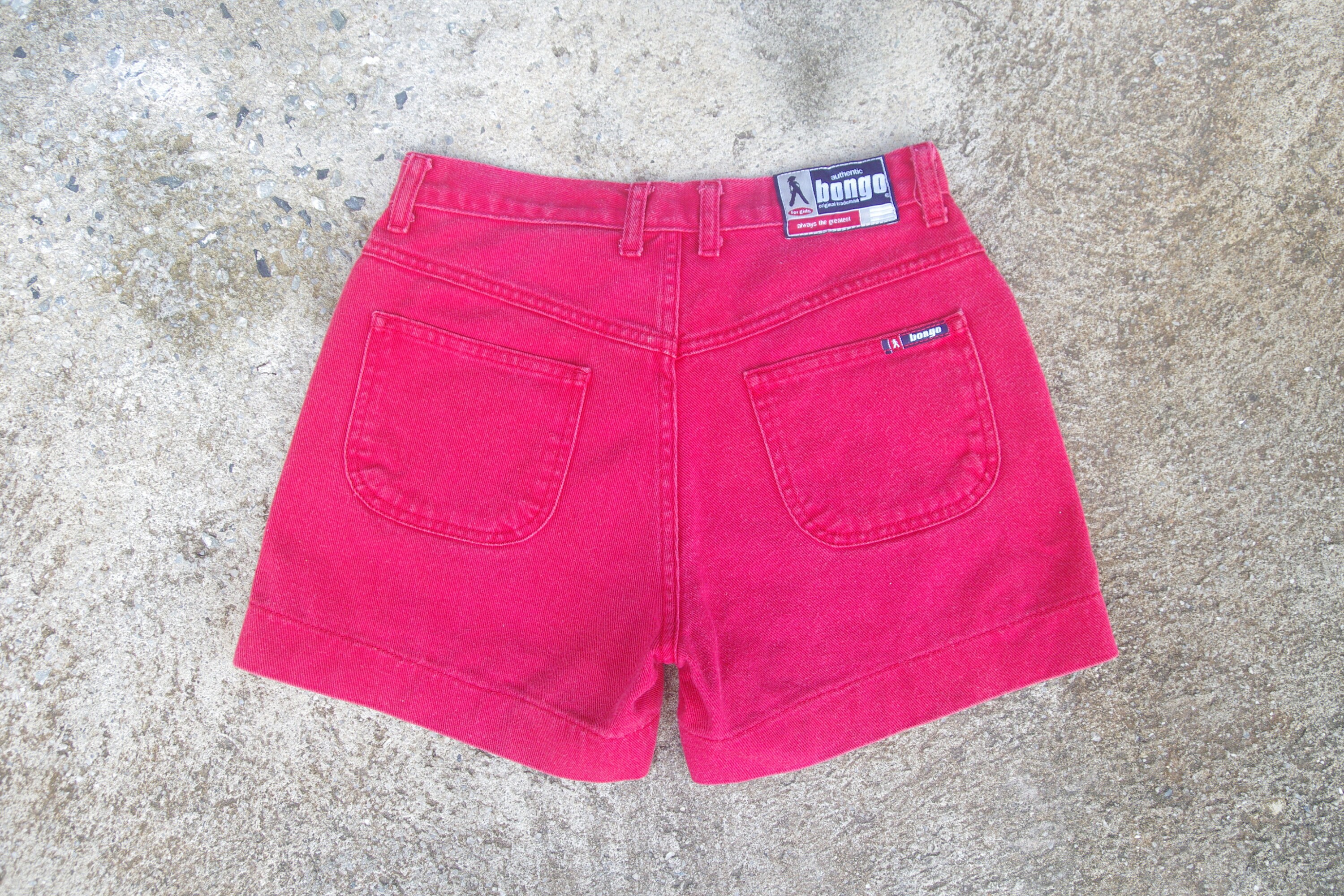 Vintage Bongo Shorts Size 3 JR W26 W27,bongo Red Shorts,sexy Jeans ...