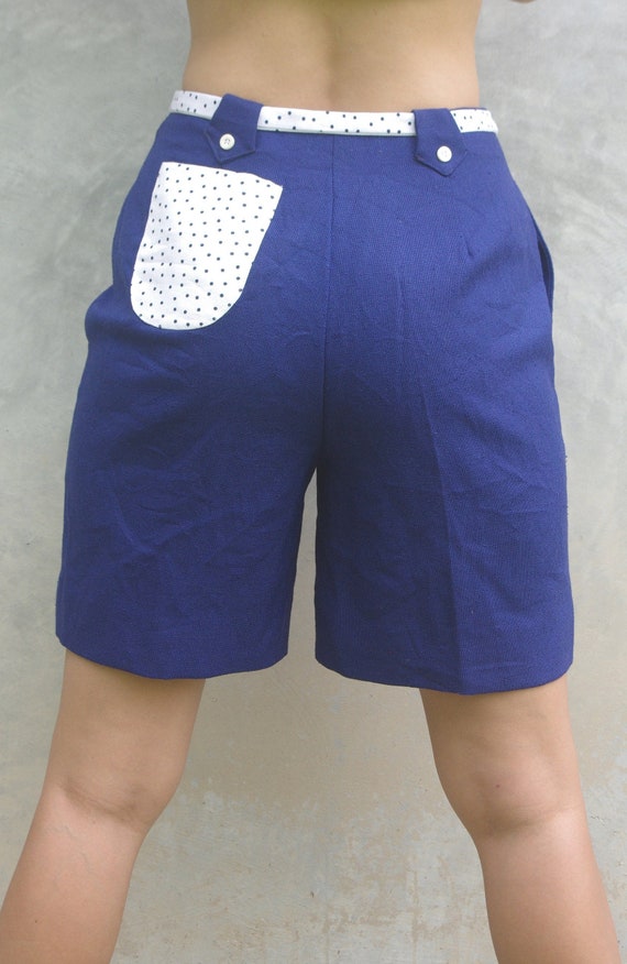 Size XS 1940s STYLE black high waist shorts vintage retro belted womens pinup clothing