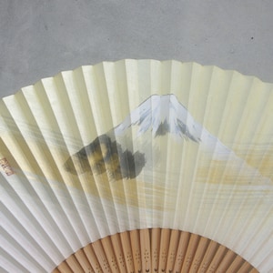 Vintage ,Hand fan,fan paper,fan japan,Mount Fuji pattern ,bamboo paper,Japanese Sensu,Folding Fan,Kimono Accessories