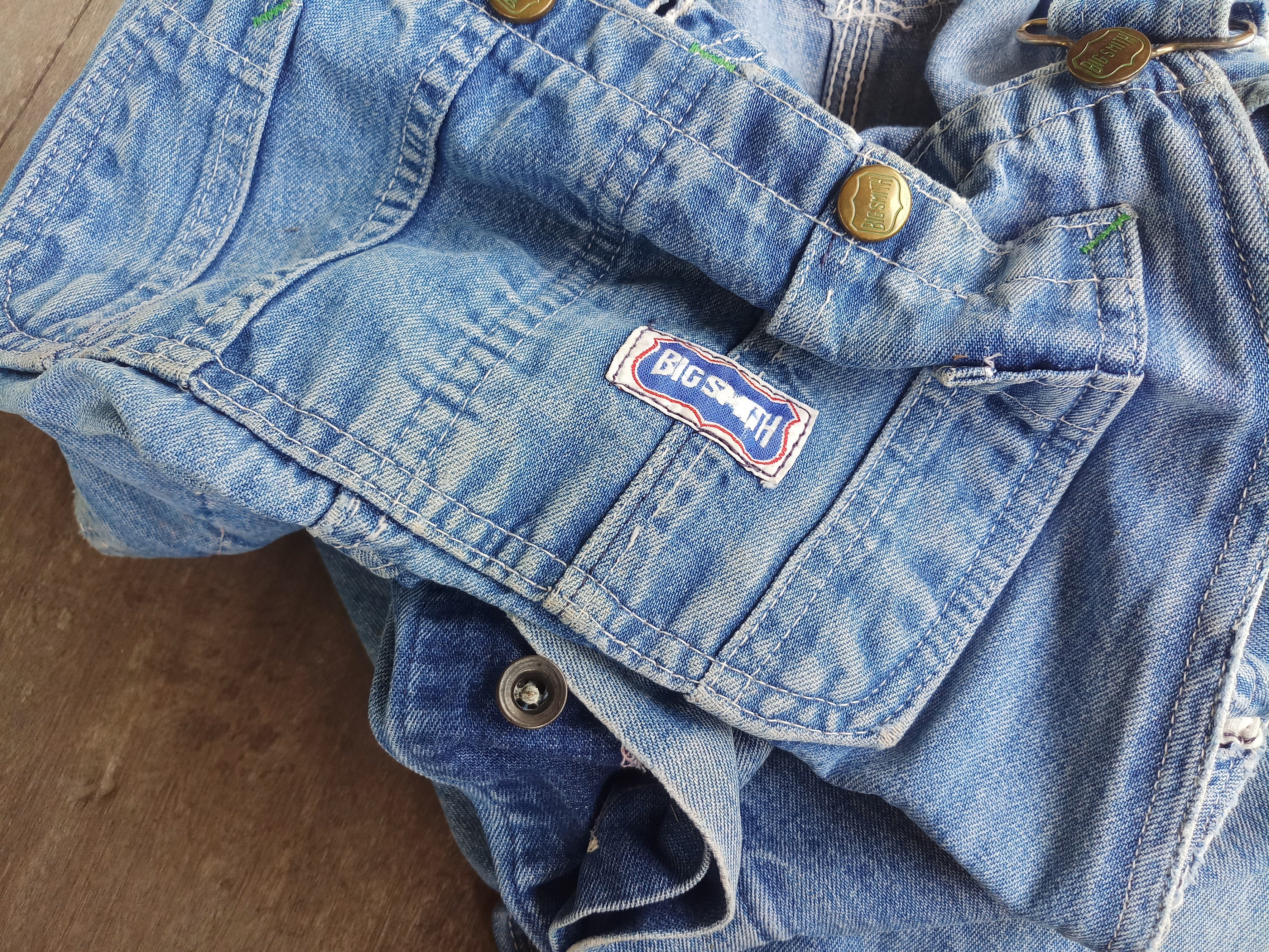 Vintage Big Smith Denim Overalls: 60s 70s Blue Jeans, W33