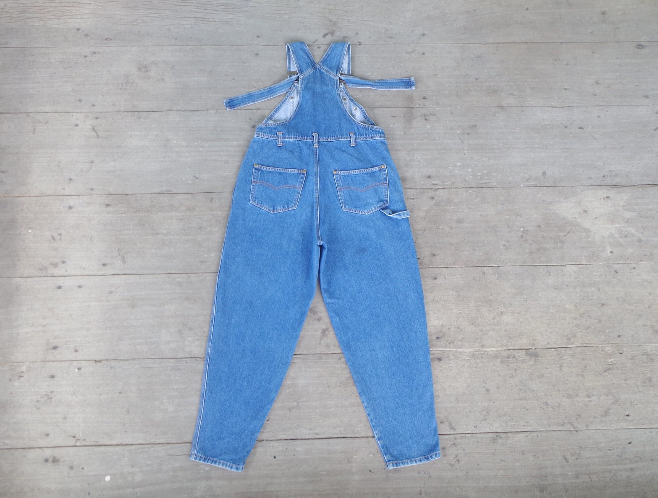 Vintage ACE Denim Overalls: Loose Fit, Size S W33 - Etsy