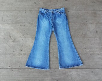 Vintage Comycom Bell Bottoms W36 L31.5: Retro Hippie Jeans
