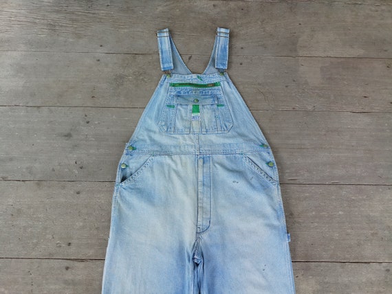 Vintage Liberty Overalls: Faded Denim Bib Overalls (W36-W38 L29