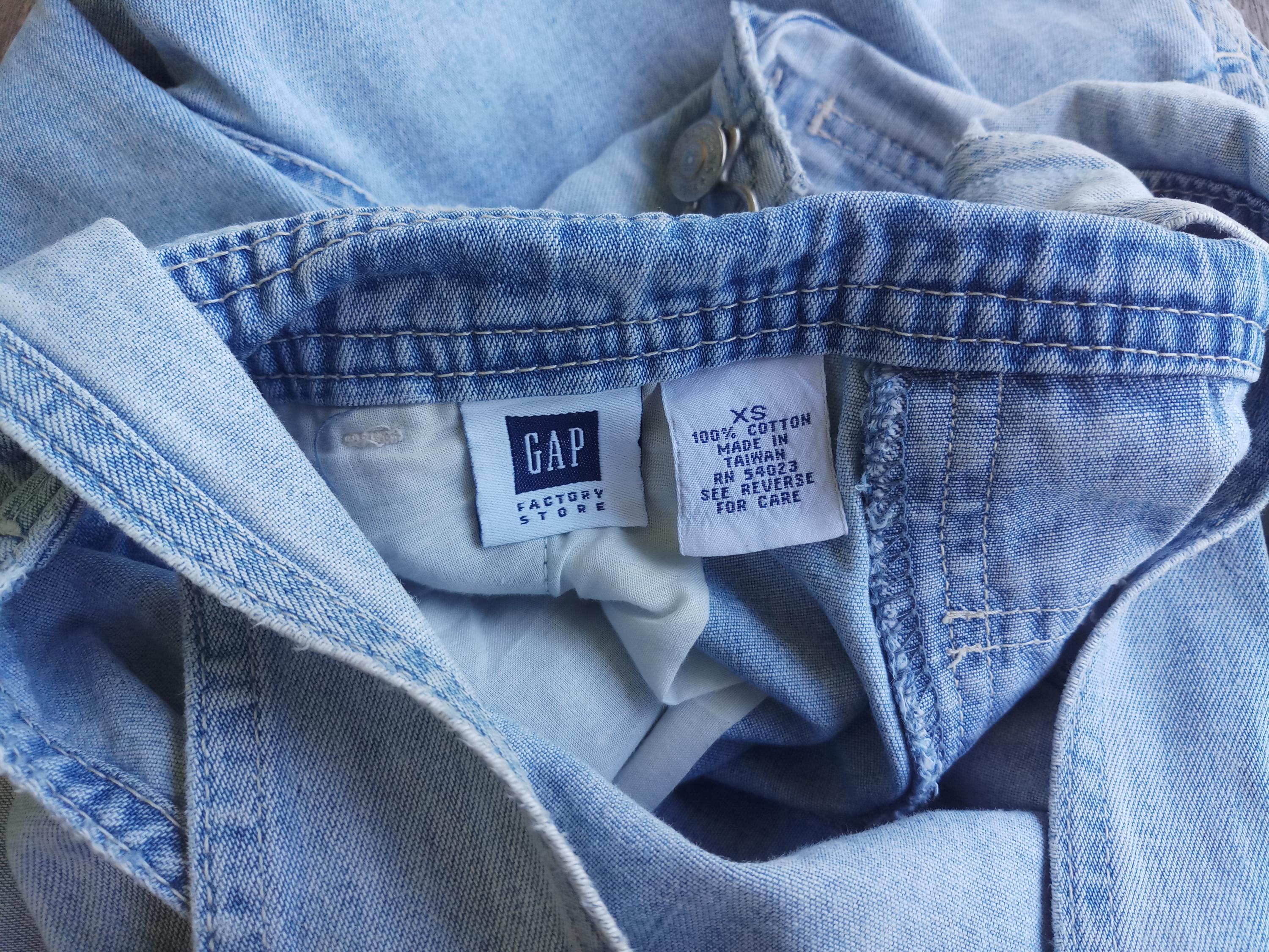 Vintage 90s Faded Denim Overalls: Gap XS (W31 L27.5) Bib Overalls
