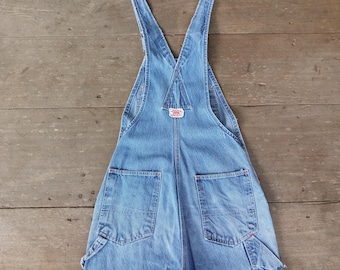 古着　vintage ROUNDHOUSE アイボリーオーバーオール　40×32 Vintage Round House Overalls: 1950s-60s Denim Bib, XS-S W29 - Etsy