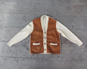 Vintage 60s Japanese Leather Cotton Jacket - Mitsukoshi Deluxe M-L