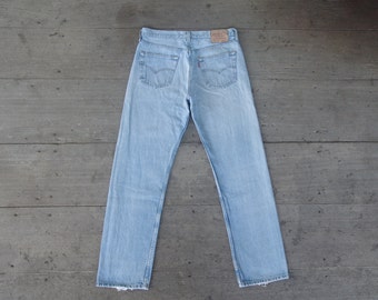 Faded jeans, Vintage levis 501 W32 W33 L31.5 ,levis ripped,cool jeans,hipster,levis retro