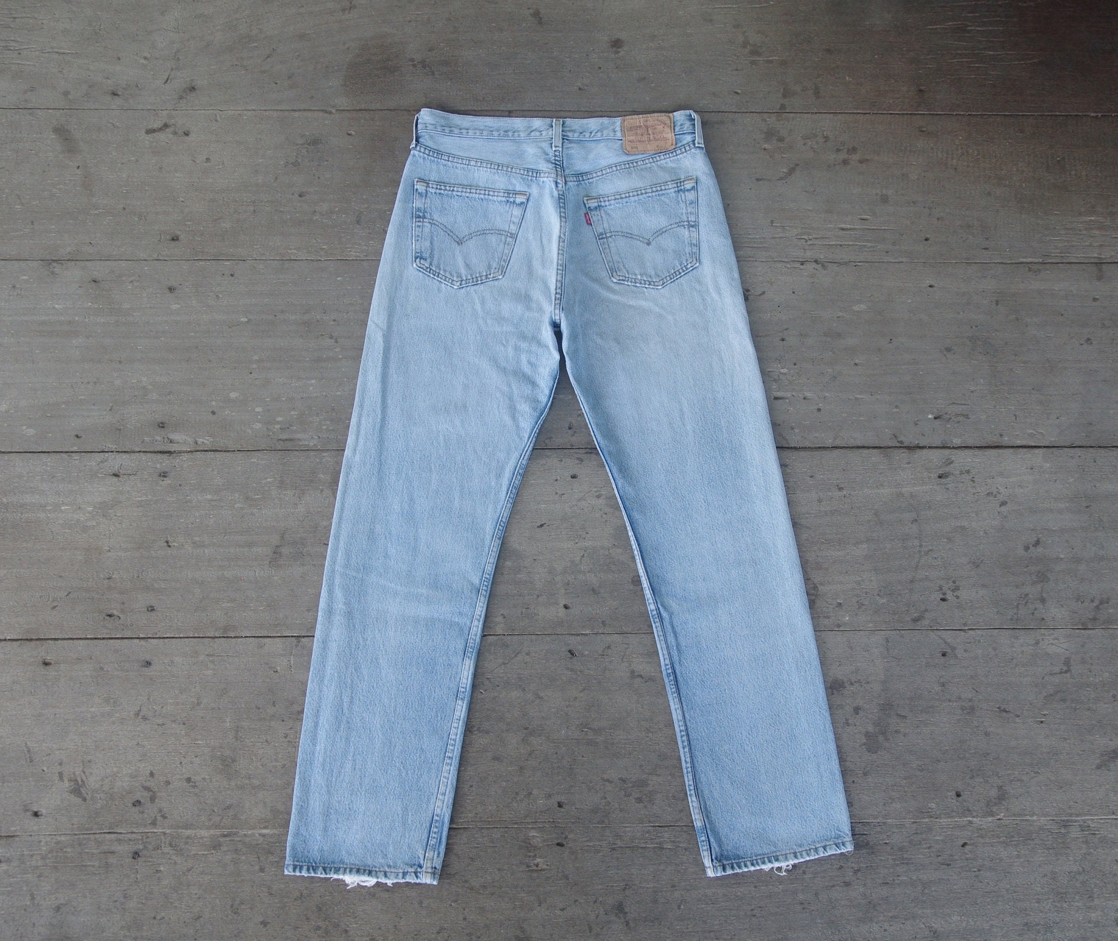 Vintage Faded Levi's 501 Jeans: Ripped Denim, W33 L31.5 - Etsy