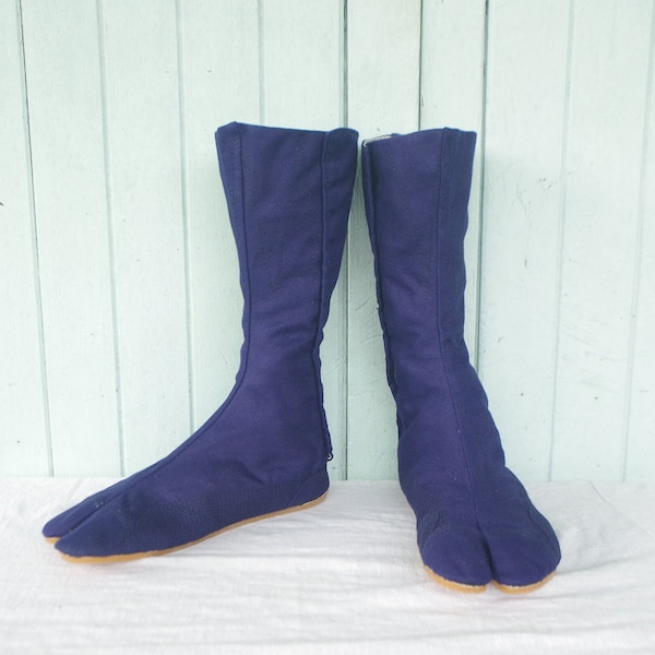 Perfect ,Vintage ,TABI Boots Ninja Shoes size 24.5 cm. indigo tabi shoes japanese