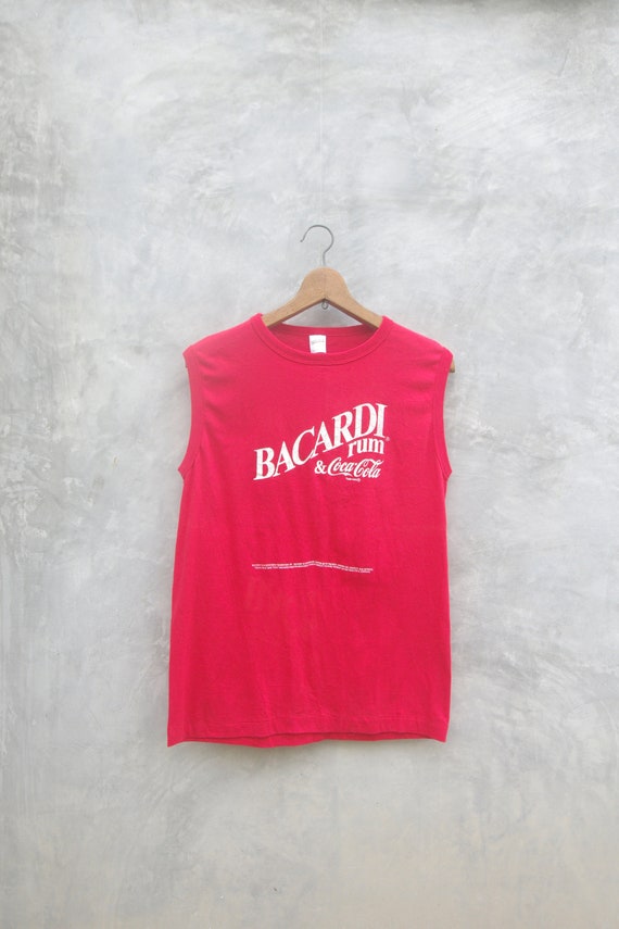 Vintage Bacardi Rum coca cola T-shirt 80s Tshirt r