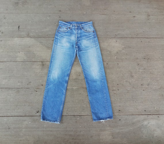 Beautiful,Faded jeans ,Vintage 80s levis 501xx W2… - image 1