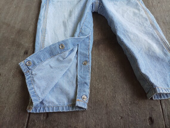 Vintage Kids OshKosh hickory denim overalls size … - image 7