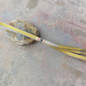 Yellow ,silver, Obijime cord,Obi jime Silk Kimono Obi Belt,Gold,silver,Kimono Cord,Kimono Robe Belt,Obi Belt,Vintage Obi Belt,obijime