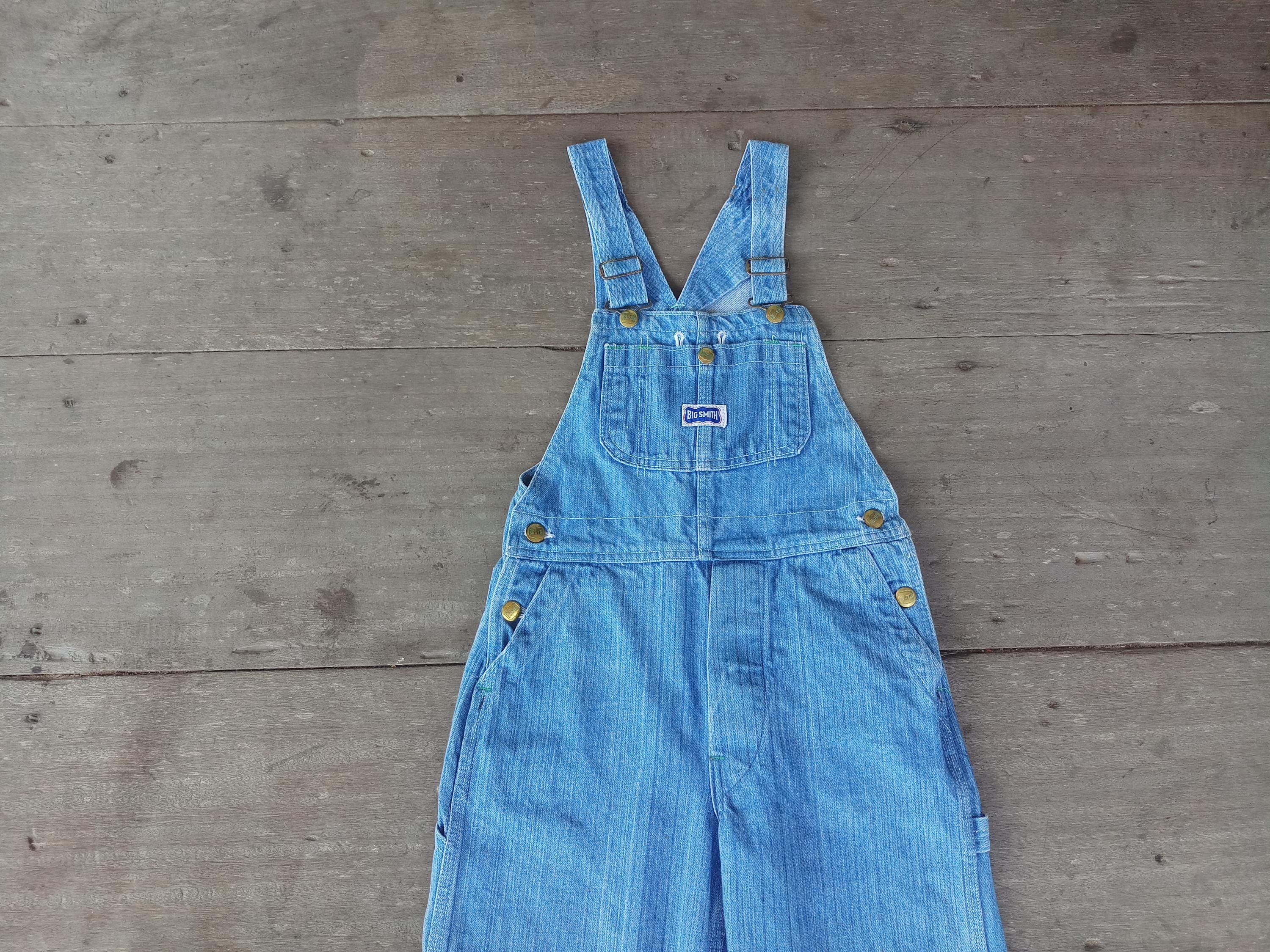 Vintage Big Smith Kids Overalls: 50s-60s Denim Bib, Size 7-10 - Etsy