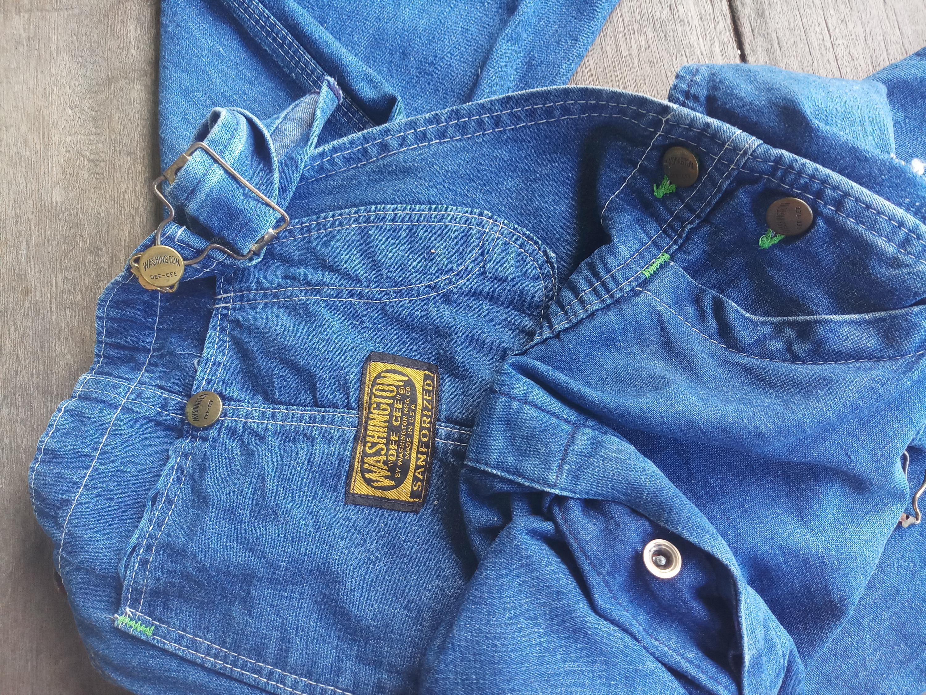 Vintage 60s Washington Dee Cee Overalls: Blue Cotton Bib Overalls