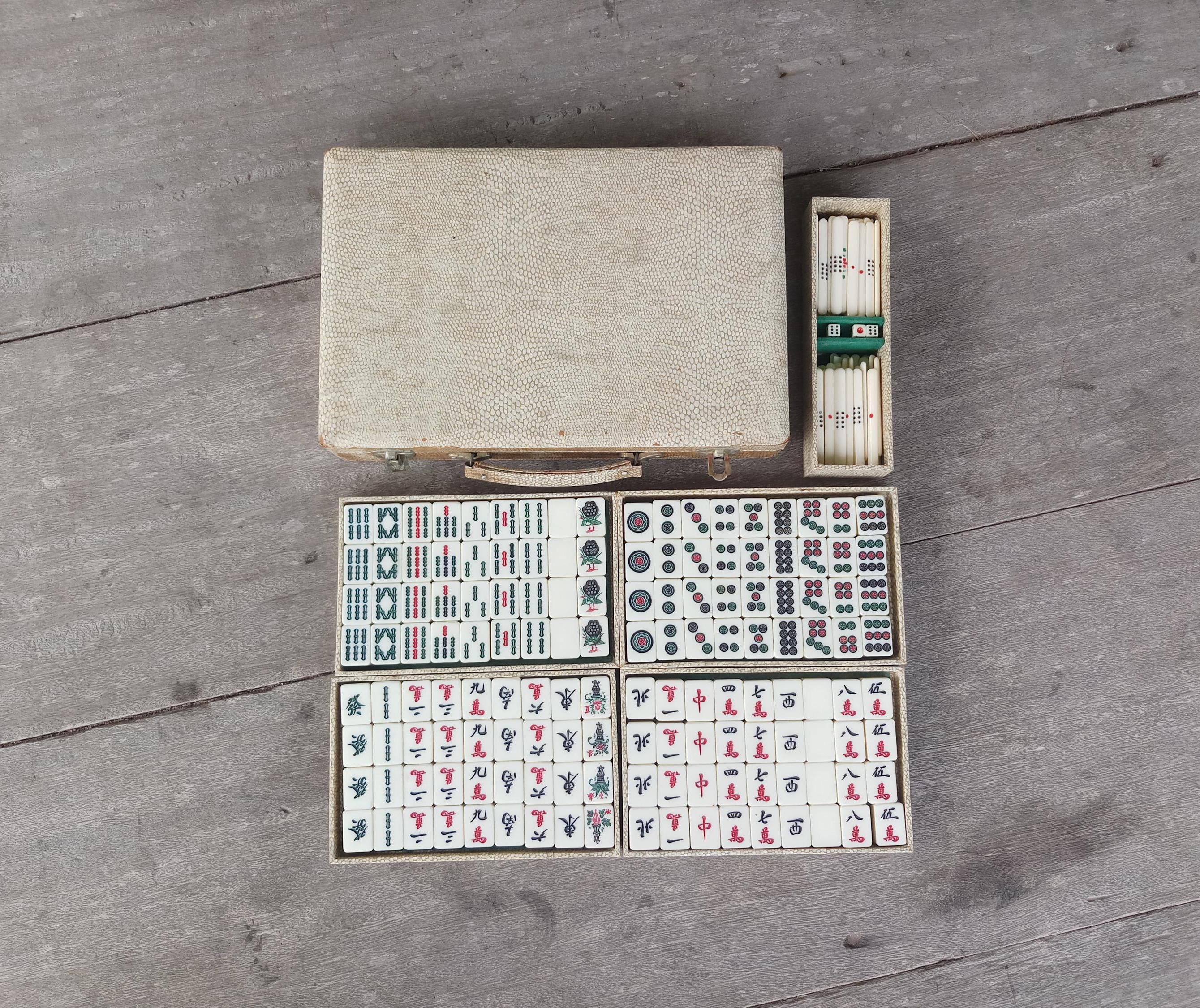 Jeu De Mahjong Vintage – Gibson Games – Complet – Dimensions 3x23x17,5 Cm