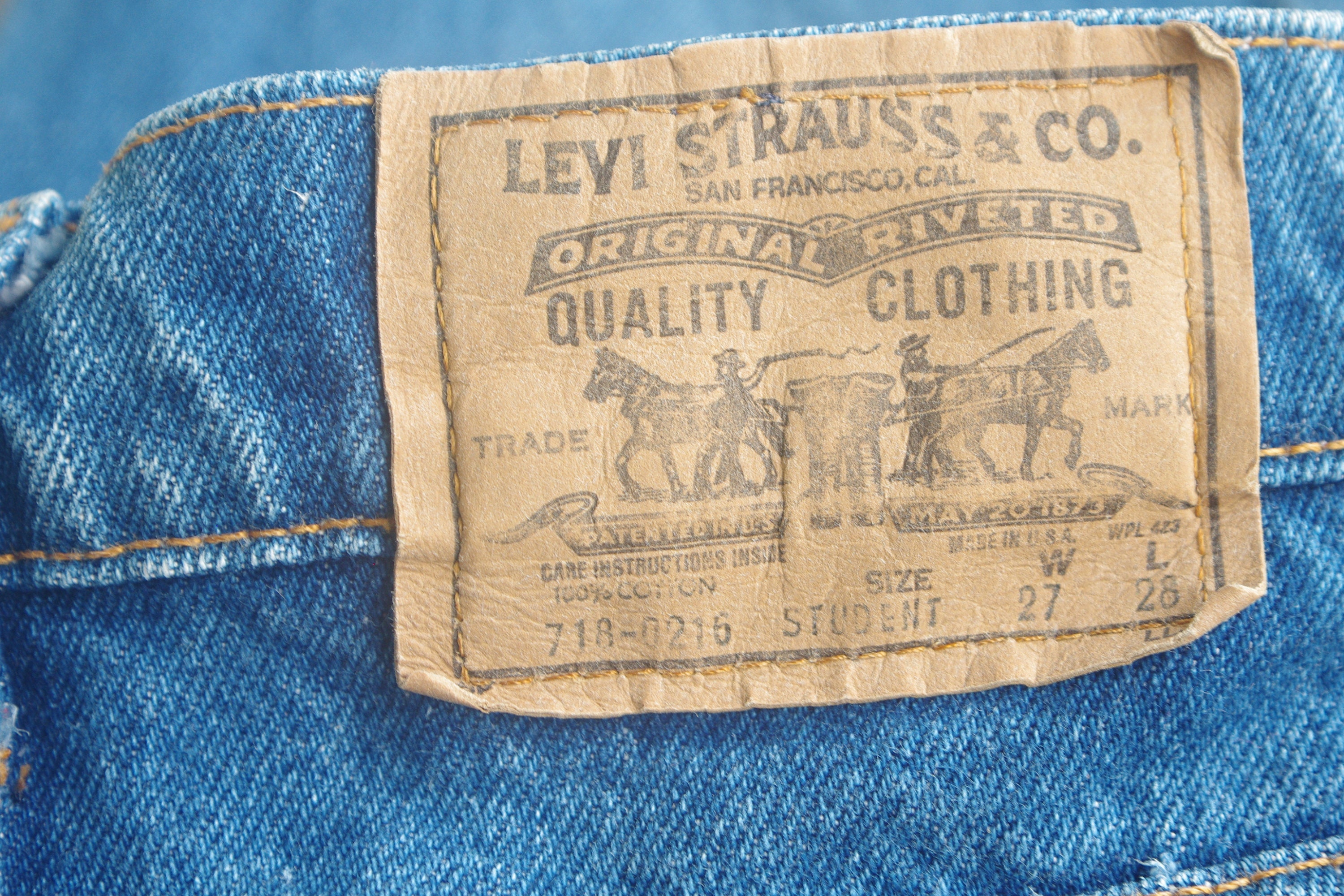 Beautiful vintage 70s 80s Levis 718-0216 Orange Tab Student - Etsy