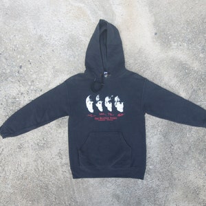 Vintage The Beatles Hoodie: Kings Cross England, Schwarze Baumwolle, Größe 9-11Y