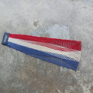 Portabebés Tonga Y2K, nuevo y antiguo, talla S, soporte portabebés Tonga Fit de algodón, color rojo, blanco y azul, fabricado en Francia.