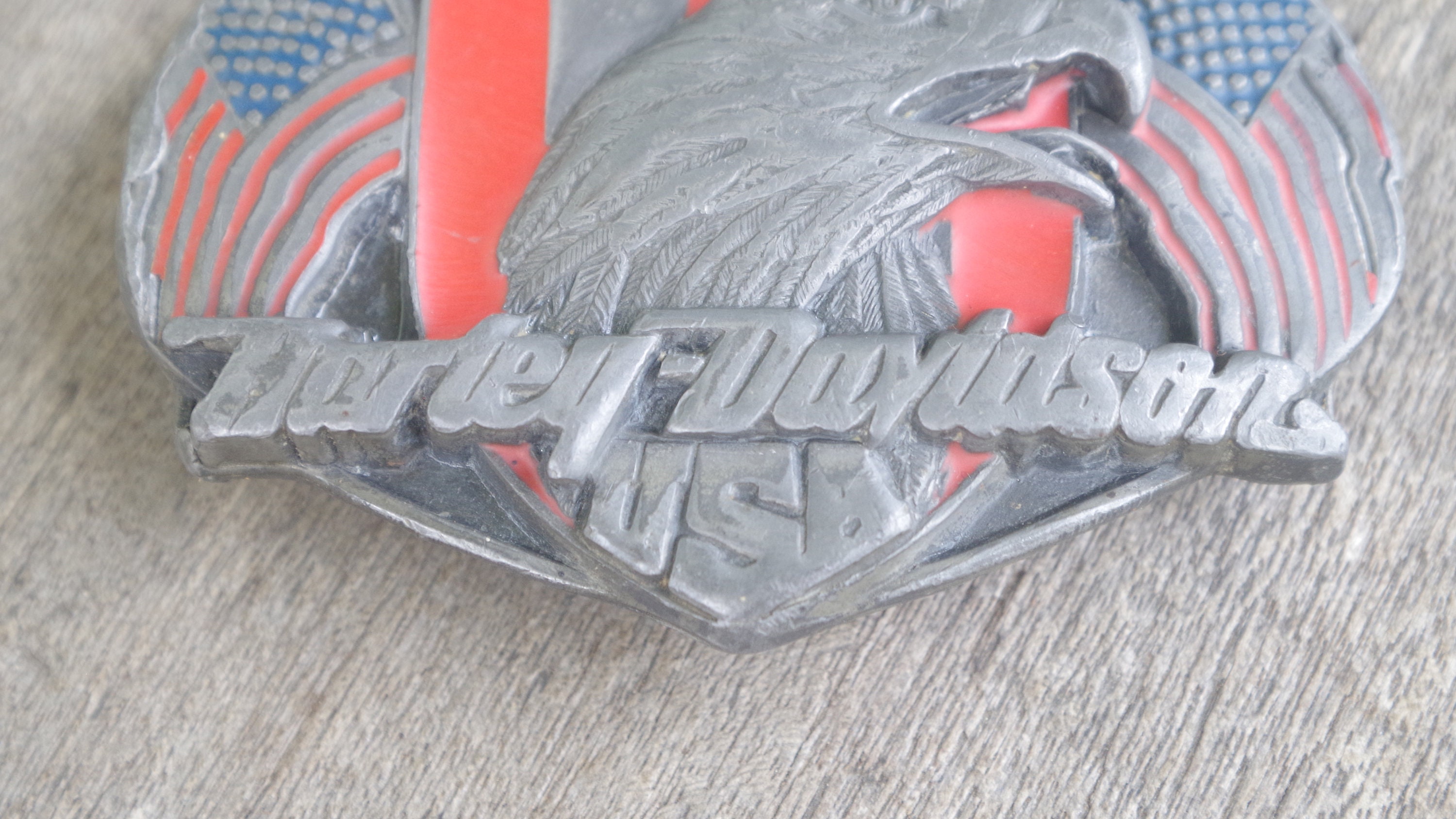 Boucle de ceinture vintage Harley Davidson « Live to Ride