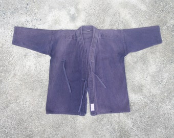 Vintage Indigo Kendo Jacket: Japanese Cotton Kimono, Size S-M
